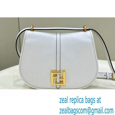 Fendi C Com Medium bag in smooth and full-grain leather White 2023 - Click Image to Close